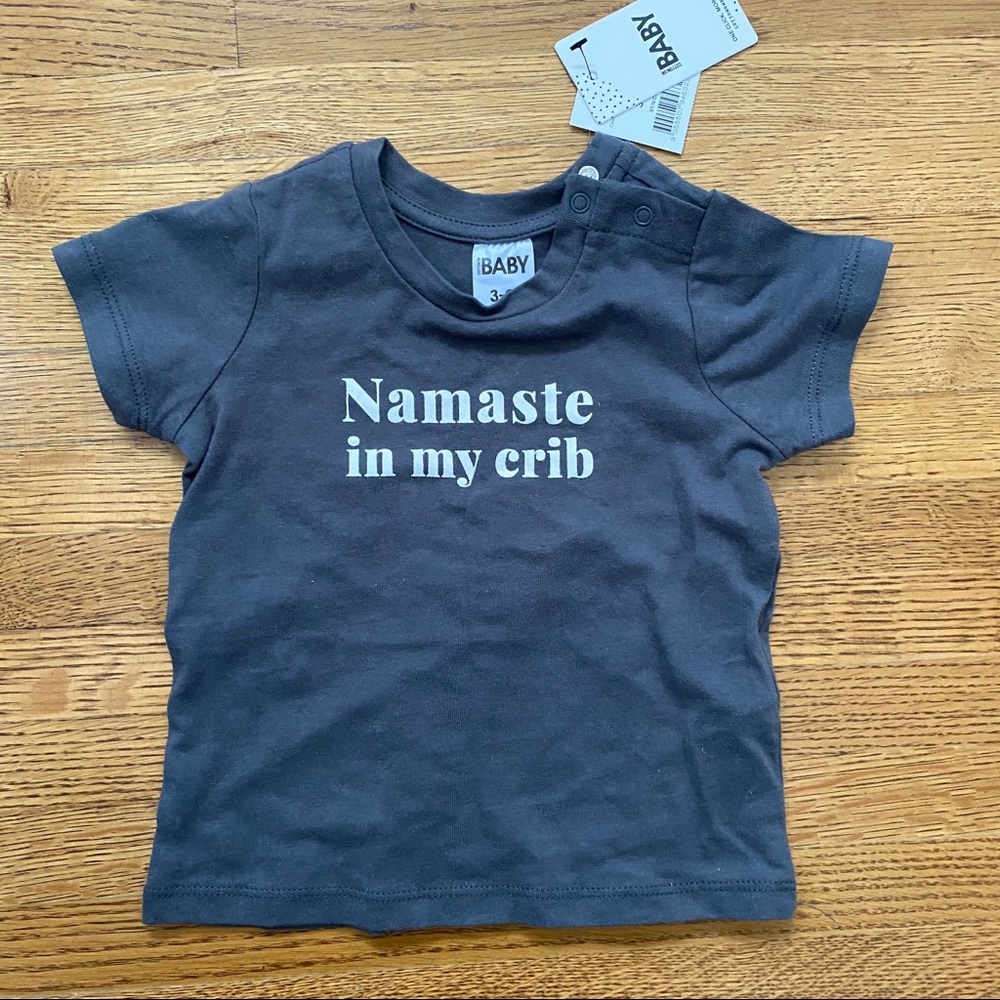 NWT namaste in my crib baby t-shirt 3-6 months